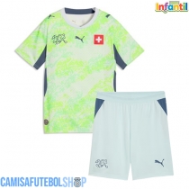 Camisa de time de futebol Suíça Replicas 2º Equipamento Infantil Mundo 2026 Manga Curta (+ Calças curtas)